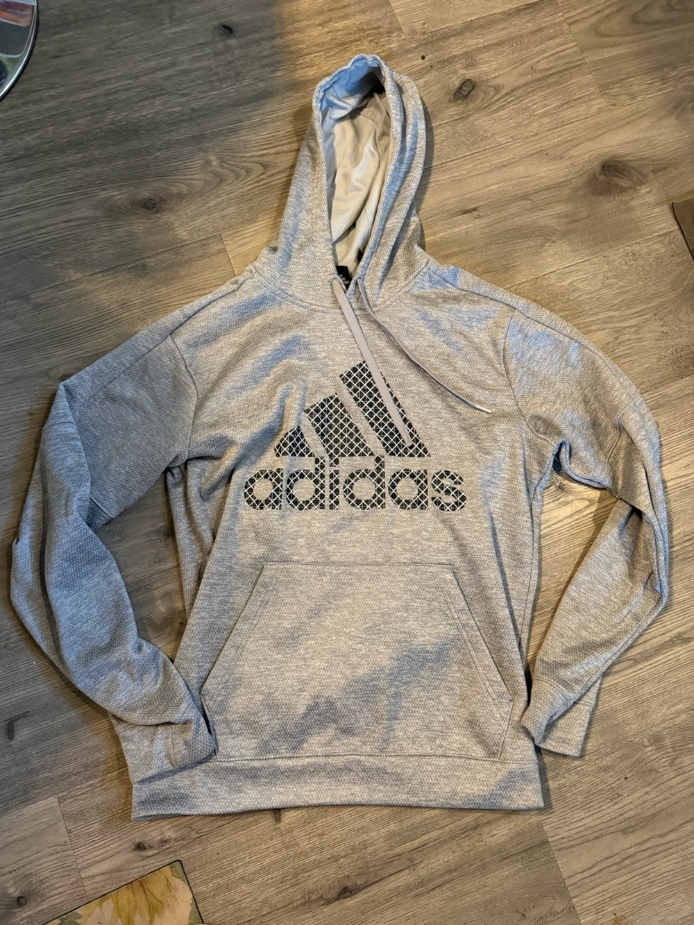 adidas Gray Crewneck Hoodie with Black Logo
